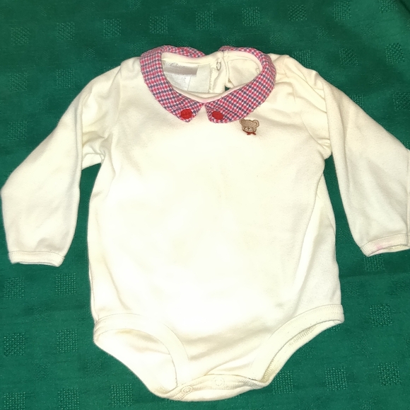 Carter's 2 Pc Baby Overalls. Cream Color Fleece PUPPY 6-9ms - Picture 5 of 11
